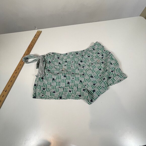 Cooperative Green Polka Dot Casual Shorts Sz 2 Womens Mid Rise Tie Waist Pockets - Picture 10 of 10